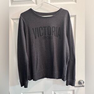 Victorias Secret Sweatshirt, Victoria Sport. Dark Grey, gently used. Size large